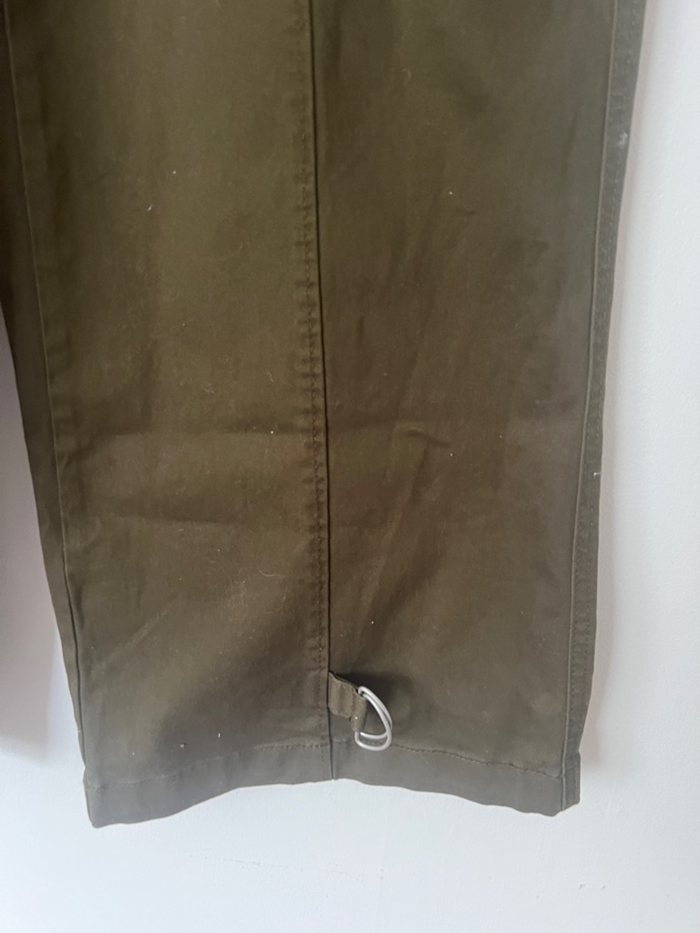 Scoop brand women’s  Cargo Wide-Leg Pants w/Utility Pockets, olive green, size 2 - Picture 5 of 6